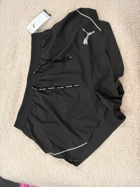 NWT Puma raceday ultra weave 3” black running shorts size M